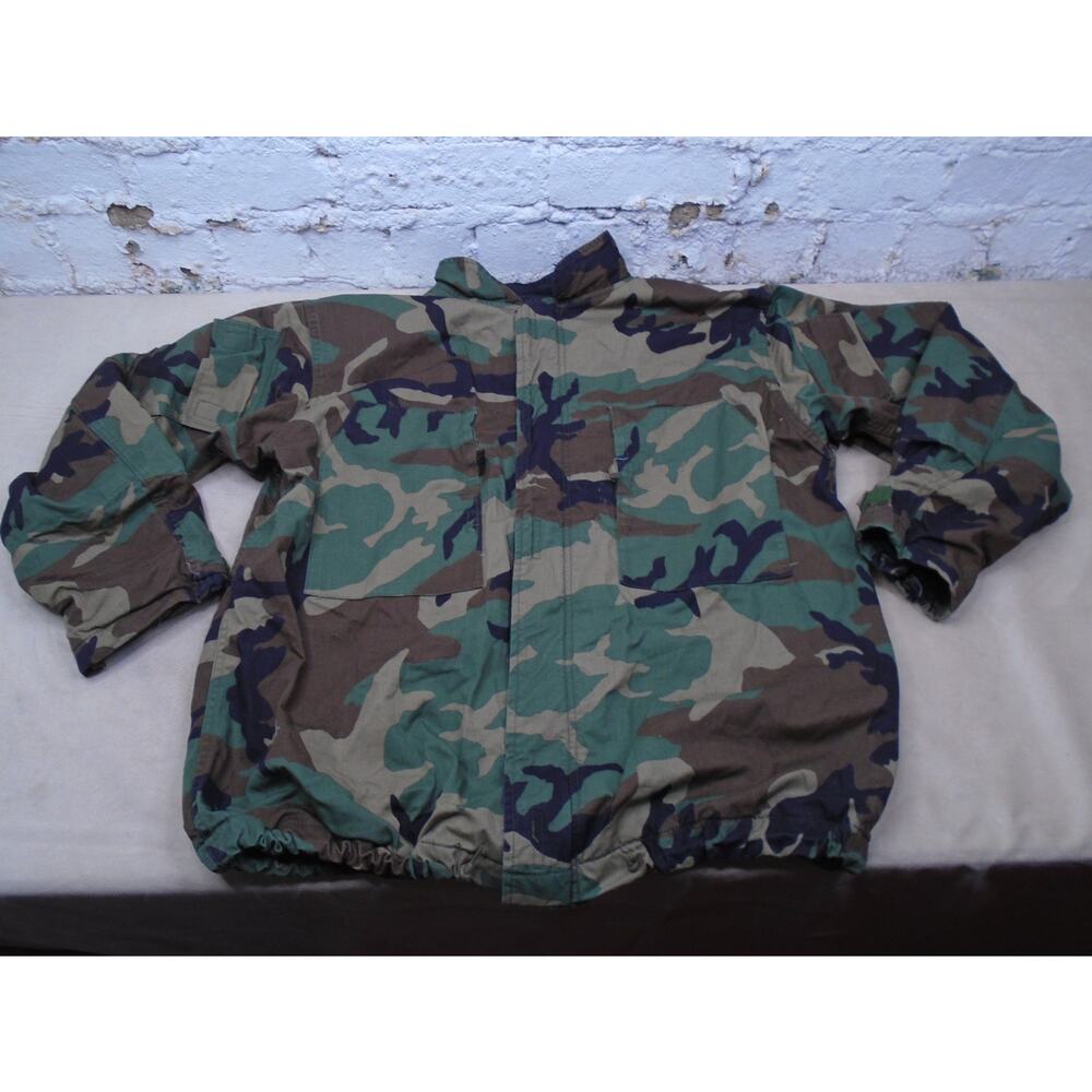 Military Jacket Suit Chemical Protective Class 1 Woodland Camo US Army Size L